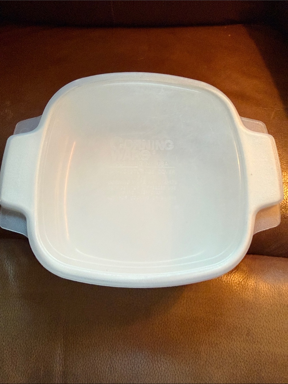 White Corningware Square Baking Dish with Handles - Home Kitchen